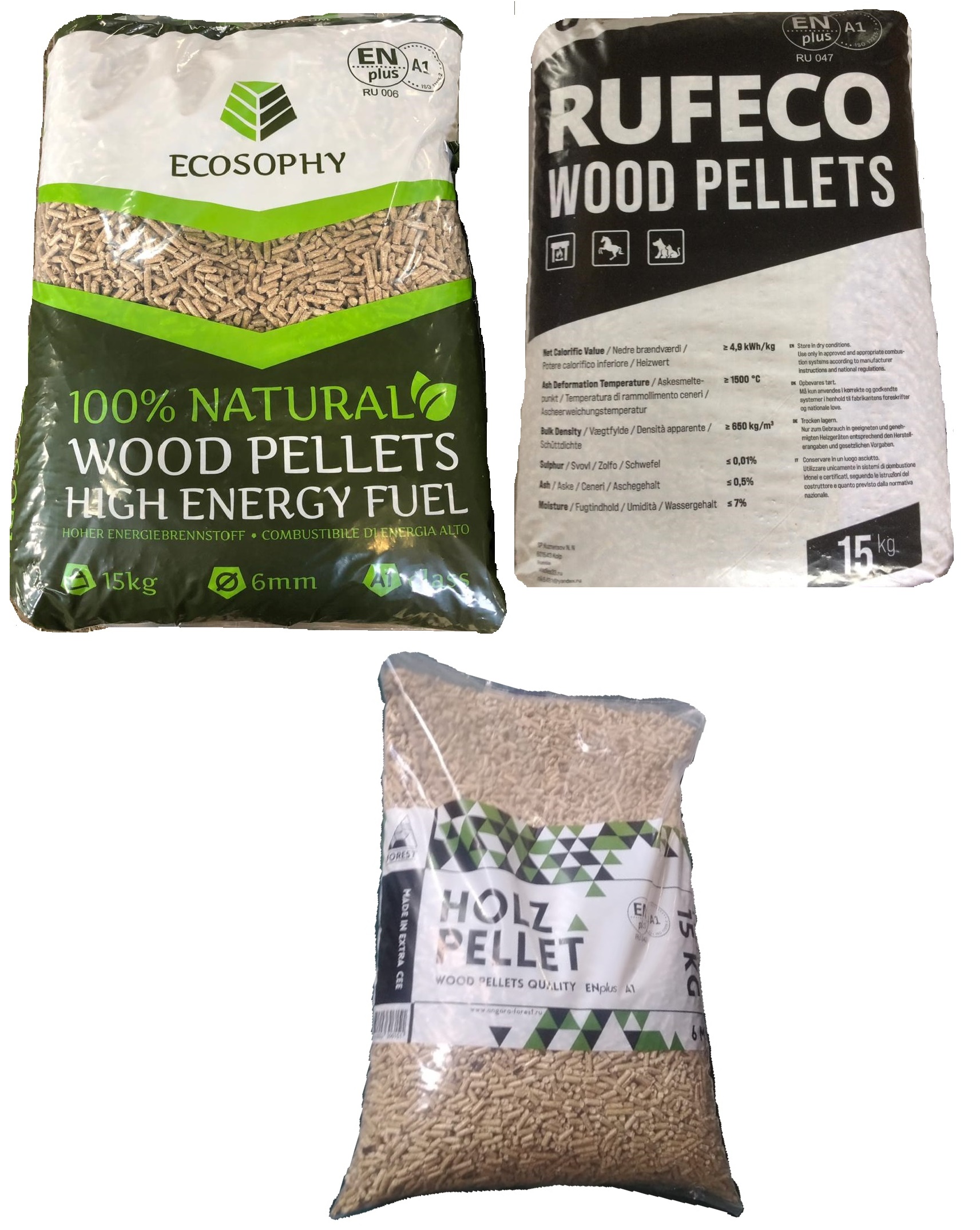 Saco de pellets 15 Kg ENplus A1 - Ecofogo
